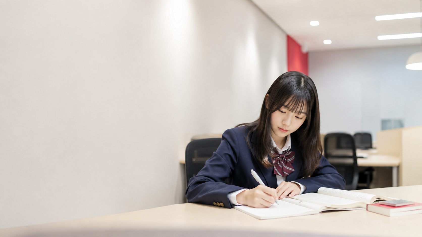 高校の勉強に取り組む高校生